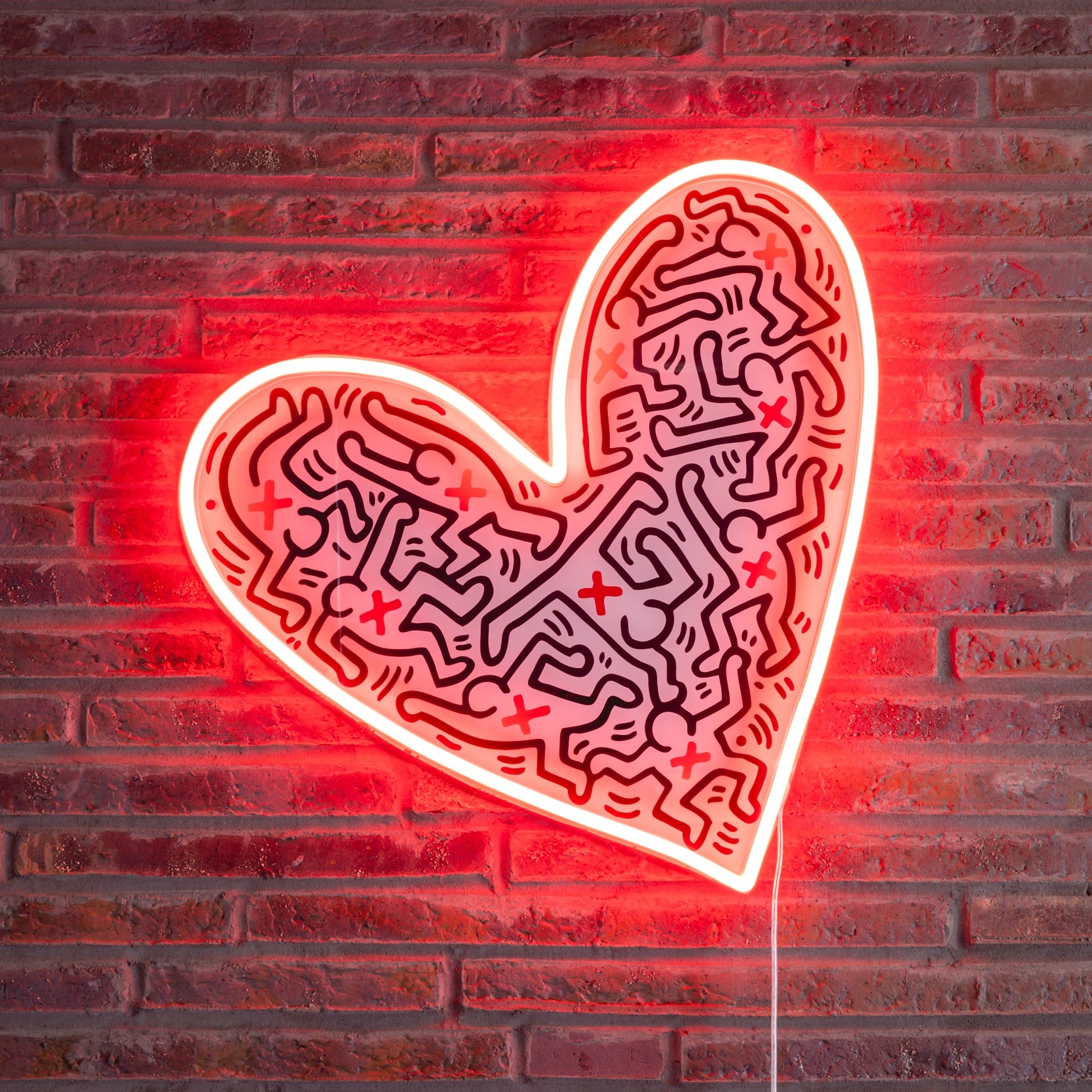 Dance Love, YP x Keith Haring, signe en néon LED